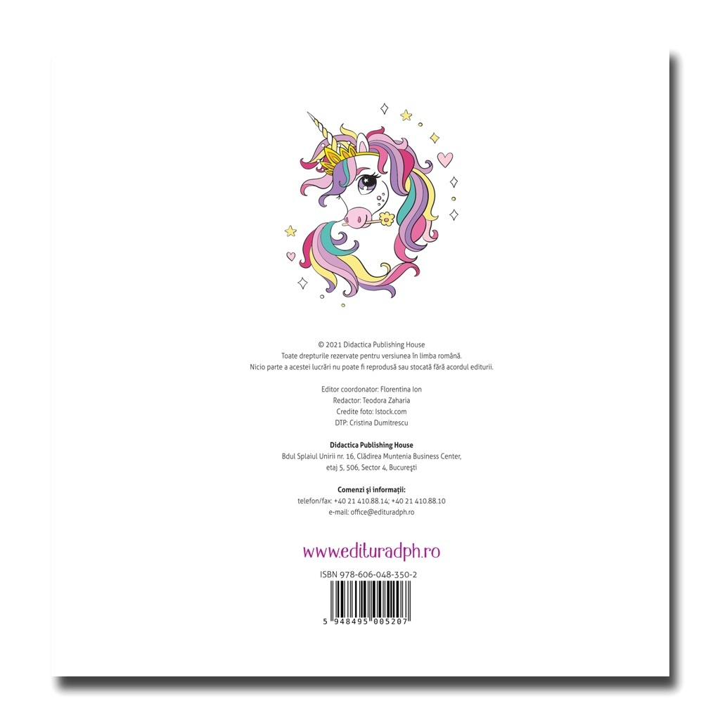 Colorez unicorni - Carte de colorat - imagine 2
