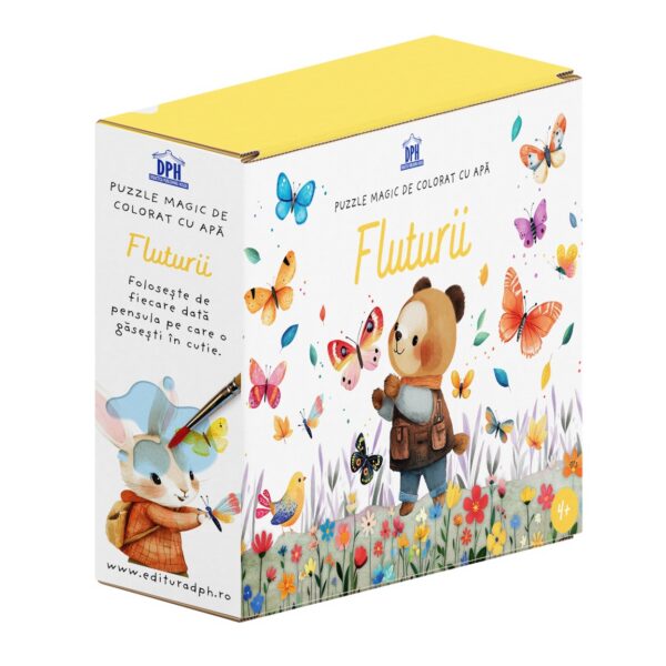 Fluturii - Puzzle magic de colorat cu apă